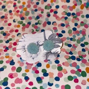 Floral Blue Kids Earrings